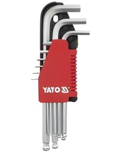 Набор ключей HEX 6 гр Г образных длинных L 90 225 мм с шаром 9 пр 1 5 2 2 5 3 4 Yato