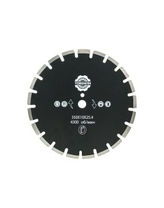 Алмазный диск сегментный по асфальту 350х10х25 4 мм T225898 Torgwin