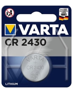 Батарейка 1шт Lithium Cr2430 3v арт 06430101401 Varta