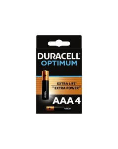 Батарейка Алкалиновая Optimum Aaa 1 5v Упаковка 4 Шт Б0056021 Б0056021 Duracell