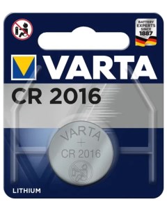Батарейка Литиевая Lithium Тип Cr2016 3v Упаковка 1 Шт арт 6016101401 Varta