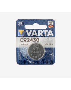 Батарейка Литиевая Lithium Тип Cr2430 3v Упаковка 1 Шт арт 6430101401 Varta