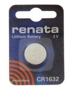 Батарейка CR1632 3V таблетка пульт сигнализации ключ блистер 1шт Lithium 1шт Renata