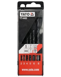 Набор сверл по металлу 6 пр 2 8 мм Yato
