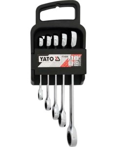 Набор ключей накидных трещеточных 5 пр 8x9 10x11 12x13 14x15 17x19 мм в пласт дер Yato