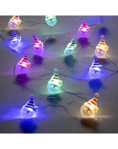 Светодиодная нить Дед Мороз 2 м разноцветный RGB Luazon lighting