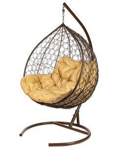 Подвесное кресло коричневое Gimini коричневая подушка Bigarden