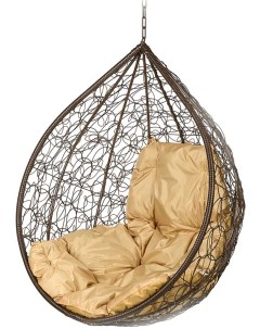 Подвесное кресло коричневое Tropica коричневая подушка Bigarden