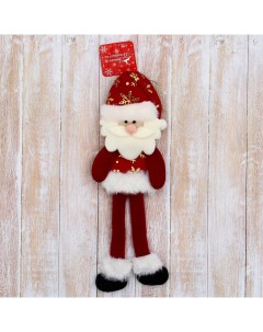 Елочная игрушка Дед мороз 1 шт красный белый Зимнее волшебство