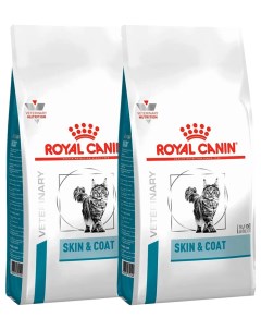 Сухой корм для кошек Skin Coat 2 шт по 1 5 кг Royal canin