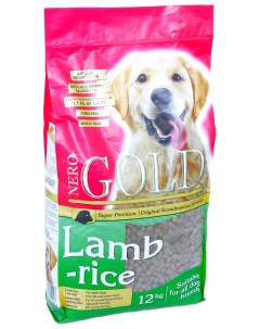 Сухой корм для собак с ягненком и рисом 12 кг Nero gold