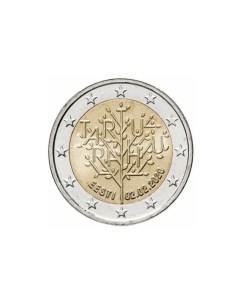 Пам монета 2 евро 100 летие Тартуского мирного договора между РСФСР и Эстонией Эстония 2 Nobrand