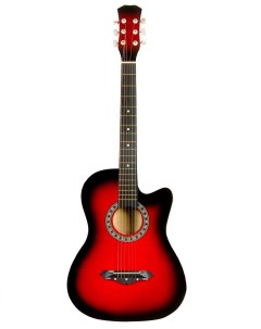 Акустическая гитара JD3810 RDS красная Jordani