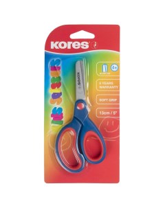 Ножницы детские Softgrip 13 см с пласт прорезин ассимитр ручками 2шт Kores
