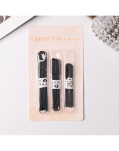 Шпильки для волос набор 30 шт 6 см 7 см 8 см черный Queen fair