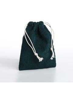 Косметичка мешок с завязками цвет зеленый Nobrand