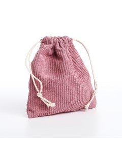 Косметичка мешок с завязками цвет сиренево розовый Nobrand