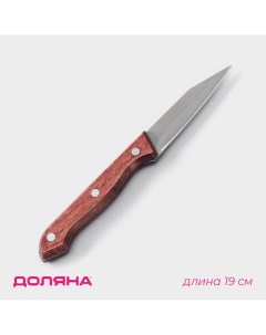 Нож для овощей кухонный ecology лезвие 8 5 см цвет коричневый Доляна