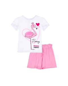 Комплект для девочек Flamingo kids girls футболка шорты Playtoday