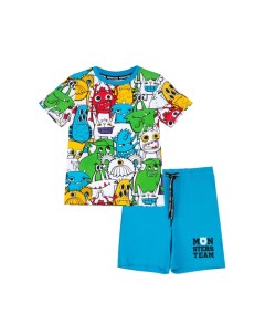 Комплект трикотажный для мальчиков футболка шорты Monsters kids boys 12312165 Playtoday