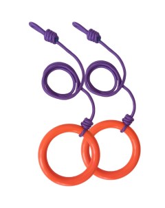 Кольца гимнастические с шнуром оранжевый Sportex