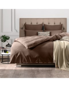 Комплект постельного белья Миоко коричневый Евро Sleepix