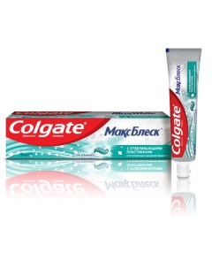 Зубная паста Макс Блеск Кристальная мята с отбеливающими пластинками для свежего дыхания и отбеливан Colgate
