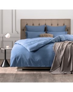 Комплект постельного белья Миоко синий Семейный дуэт Sleepix