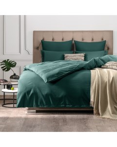 Комплект постельного белья Миоко зеленый Семейный дуэт Sleepix