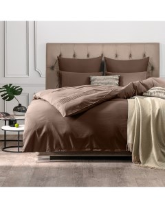 Комплект постельного белья Миоко коричневый Семейный дуэт Sleepix