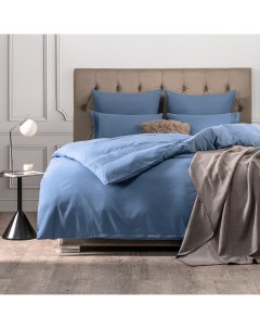 Комплект постельного белья Миоко синий Евро Sleepix
