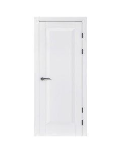 Дверь межкомнатная глухая с замком и петлями в комплекте Альпика 80x220 мм ПЭТ цвет белый Portika