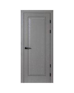 Дверь межкомнатная глухая с замком и петлями в комплекте Альпика 80x220 мм полипропилен цвет графит  Portika