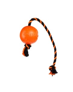 Игрушка для собак Мяч с канатом средний оранжевый черный черный Doglike