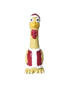 Игрушка для собак New Year rooster Петух с пищалкой 19см латекс Foxie