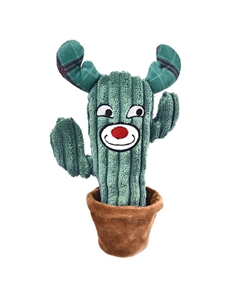 Игрушка для собак Сactus deer Кактус с рожками и пищалкой 12,5х21см Foxie