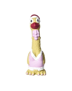 Игрушка для собак New Year chicken Курочка с пищалкой 19см латекс Foxie