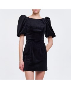 Чёрное бархатное платье мини Anna pekun