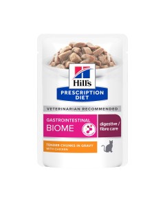 Gastrointestinal Biome пауч для кошек при расстройствах пищеварения Курица 85 г Hill's prescription diet