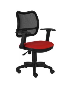 Кресло для офиса Бюрократ CH 797AXSN 26 22 спинка сетка черный сиденье красный 26 22 Buro
