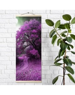 Алмазная мозаика панно Фиолетовый Лес 35 х 90 см 30 цветов Molly