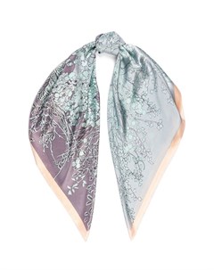 Шелковый платок с растительным принтом Eleganzza