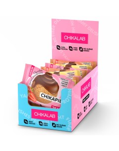 Протеиновое печенье в шоколаде без сахара Ассорти 2 Chikalab