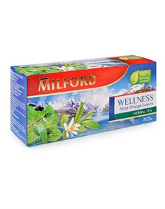 Чай травяной Wellness в пакетиках 20х2 г Милфорд