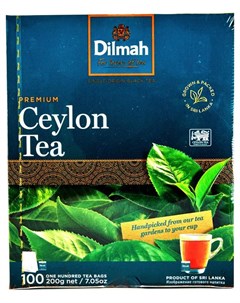 Чай черный листовой цейлонский 100х2 г Dilmah