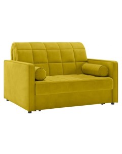 Прямой диван Модена 88 100 см С ящиком Плоские пружины змейка Полутороспальные Диван кровать Желтый  Первый мебельный
