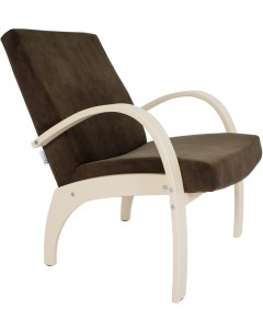 Кресло для отдыха Денди шпон Ткань ультра шоколад каркас дуб шампань шпон от фабрики Мебелик