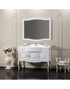 Мебель для ванной Лаура 120 белая без патины Opadiris
