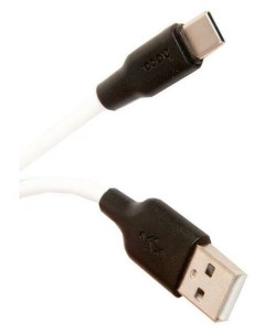 Кабель USB USB Type C быстрая зарядка 2 4А 1 м белый черный Silicone X21 Plus 6957531071402 Hoco