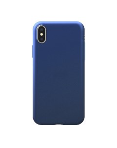 Чехол Case Silk для смартфона Apple iPhone X XS синий металлик 89041 Deppa
